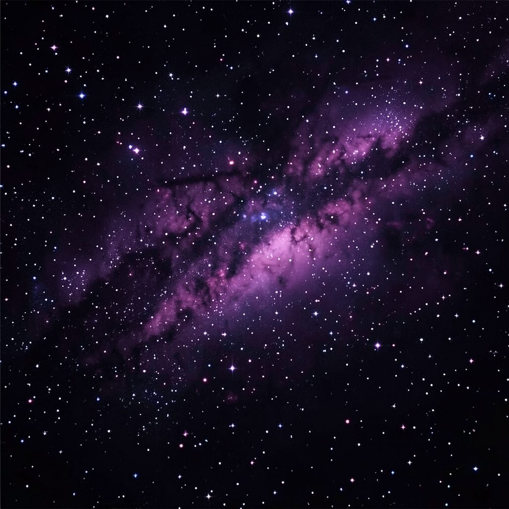Trade paperback cover with a unified composition in deep space blacks and vivid nebula purples, collecting the full Standoff arc